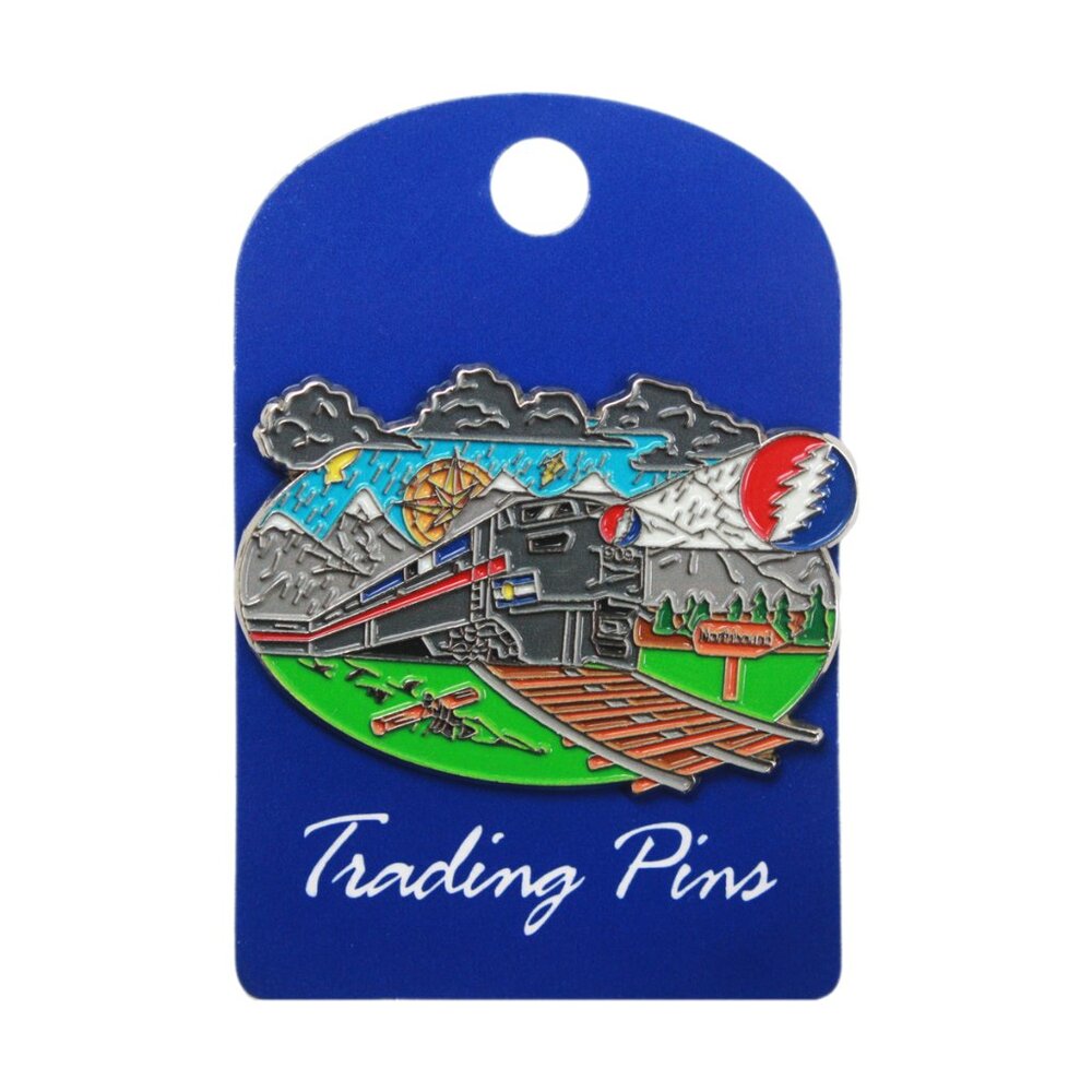Classic Train Enamel Pin - 1970s Hippie Travel Rock Music Retro Apparel Gift NWT